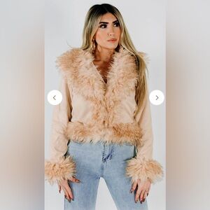 Faux Fur & Suede Jacket